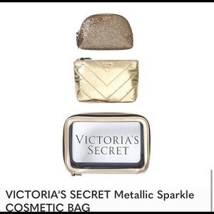 Victoria’s Secret Metallic sparkle cosmetics bag